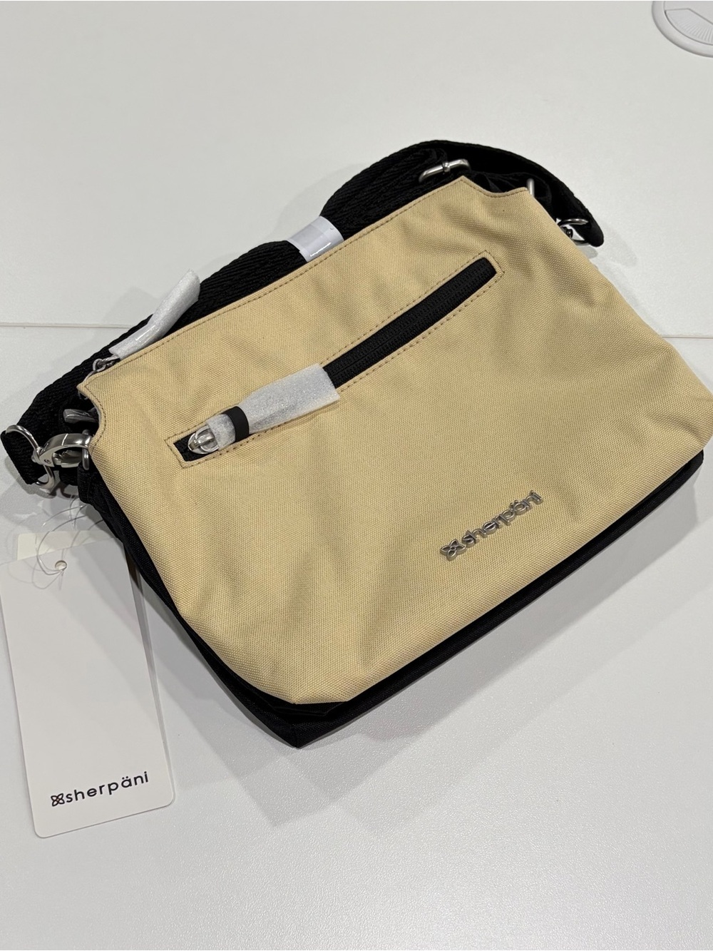 Sherpani Mei Crossbody Bag Straw Tam NWT RFID-blocking Technology Travel